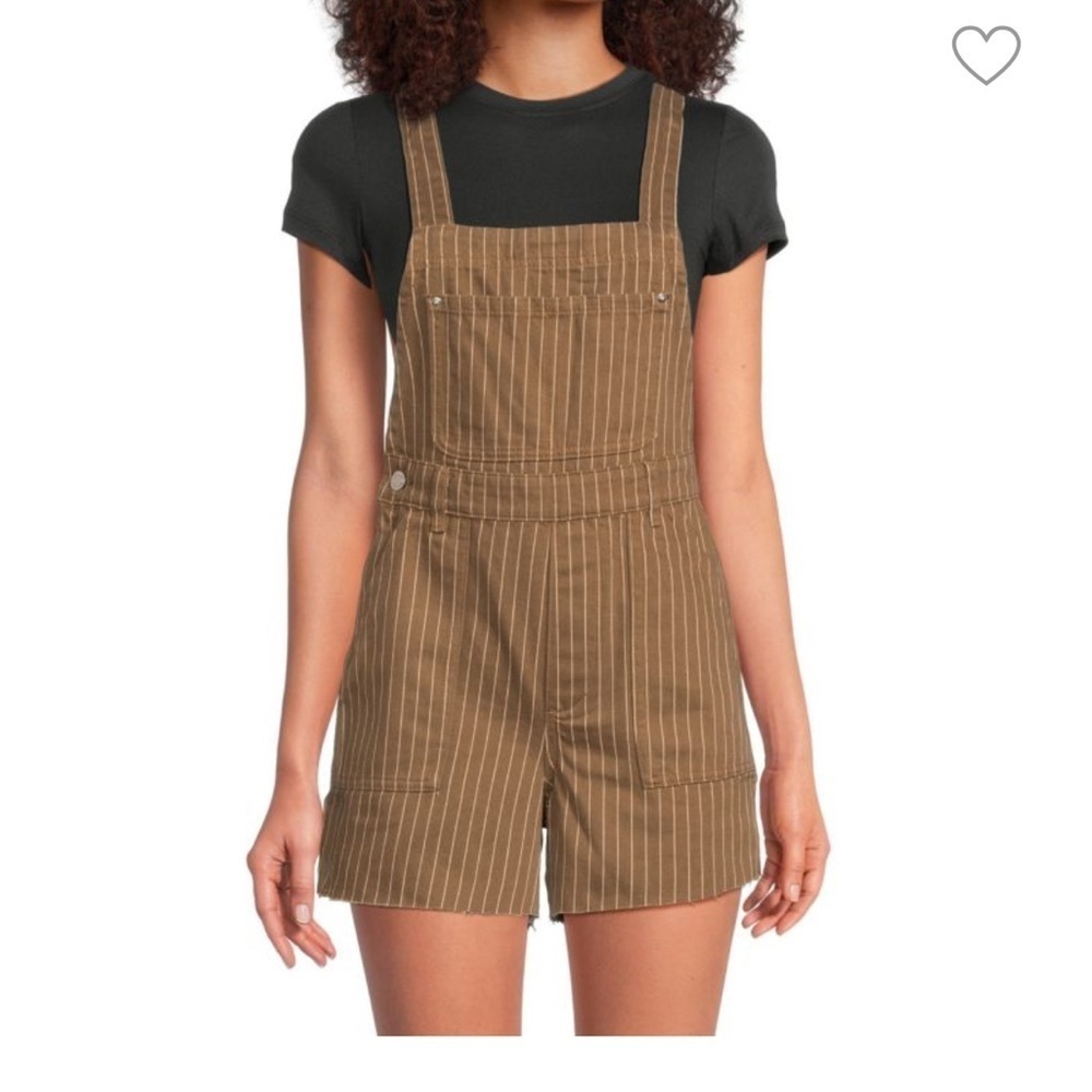 Brown Striped Overalls